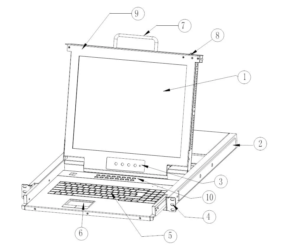 XL1708 Kvm for Adaptive 10 / 100 / 1000 Mbps Networks