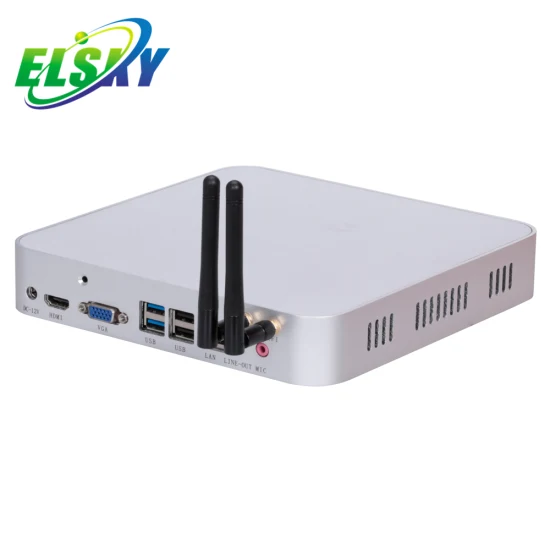 Elsky Mini PC HD4001 8th Gen Quad Core 1.6GHz I5 8250u LAN Thin Client Motherboard X86 Computer DDR3 8g RAM with 4K Dp Display